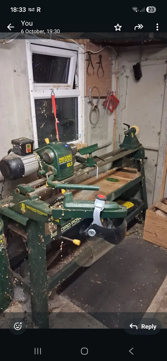 Record power CL3 woodturning wood lathe