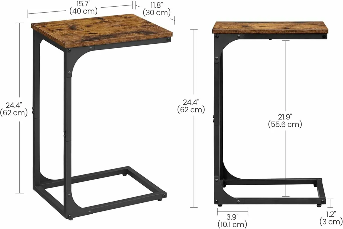C-Shaped Side Table, Bedside Table Sofa Coffee - Image 2