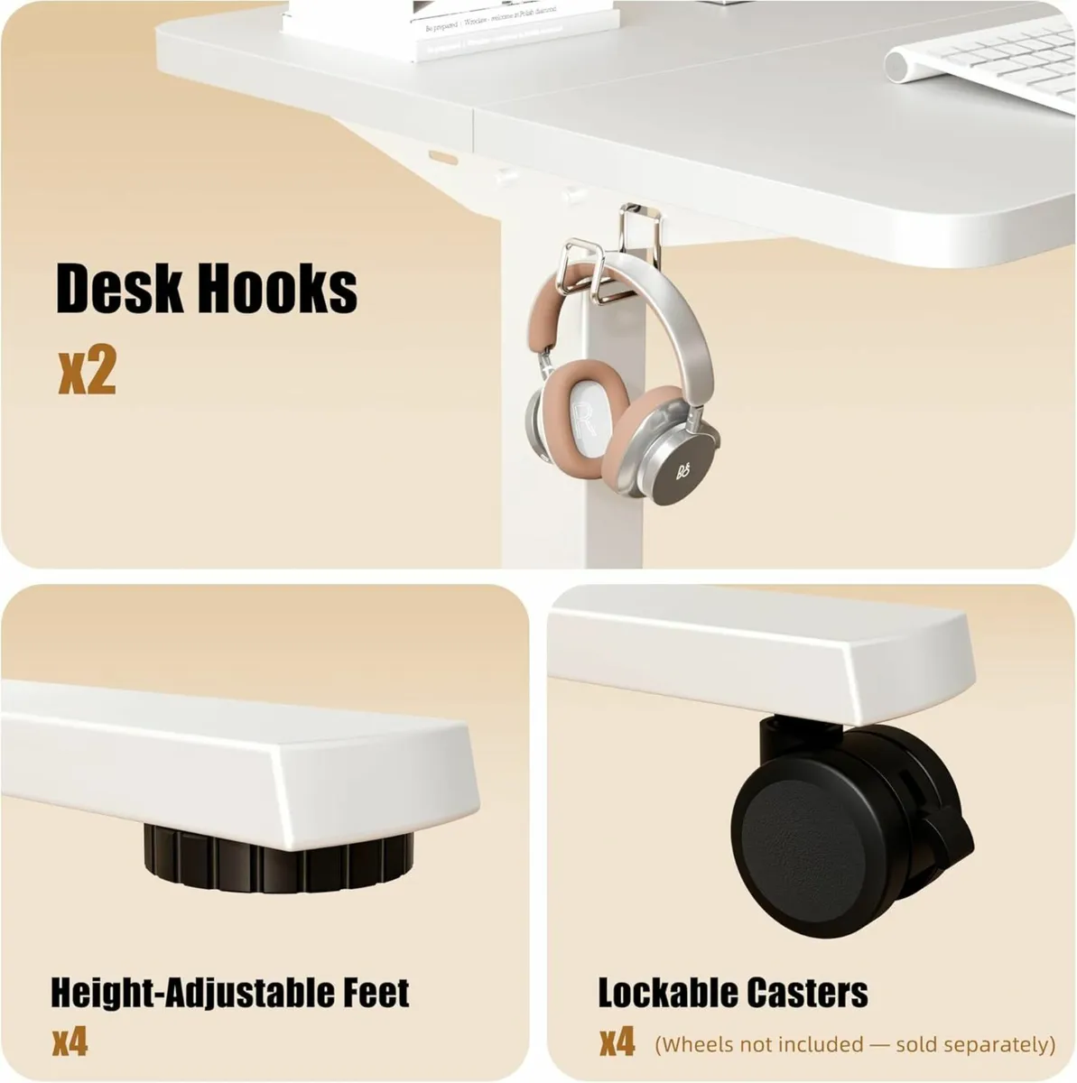 Electric Adjustable Standing Office Desk 80x60cm - Image 2