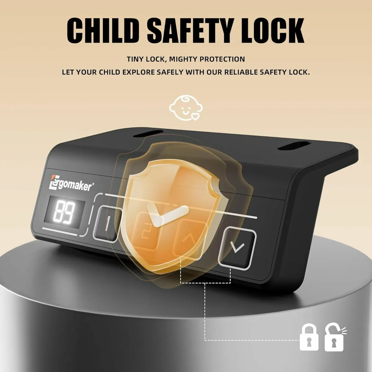 Electric Adjustable Standing Office Desk 80x60cm - Image 4