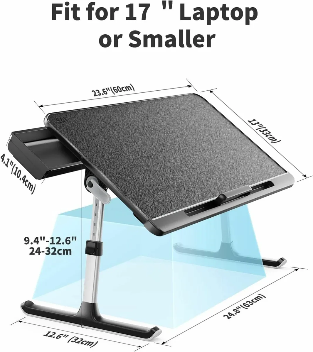 Laptop Bed Table Eco-friendly wooden planks 60cm - Image 2