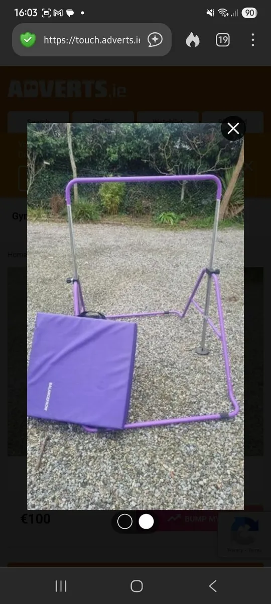 Gymnastic bar and mat - Image 1