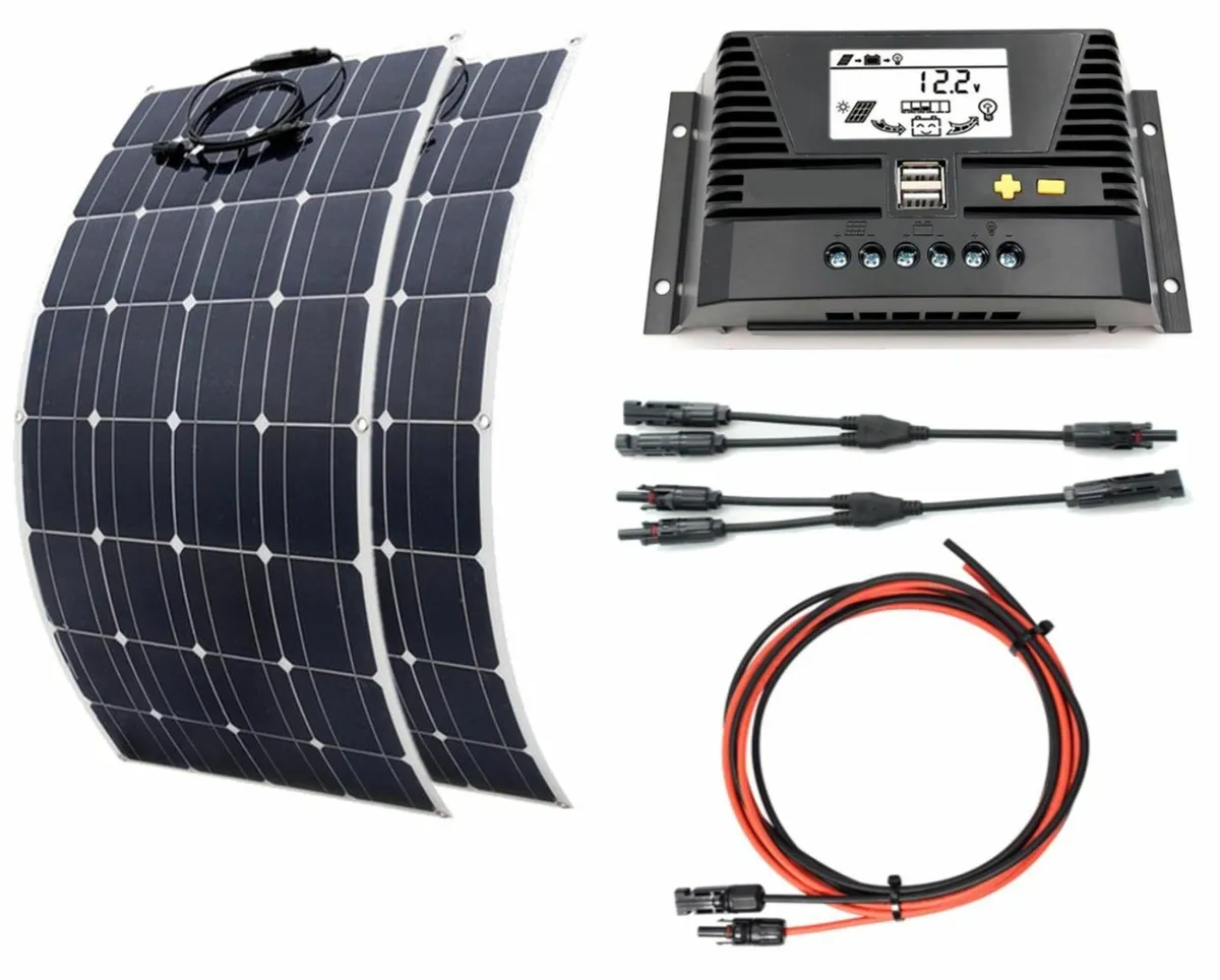 200W Flexible Solar panel Kit Boat Camper Cruiser - Image 3