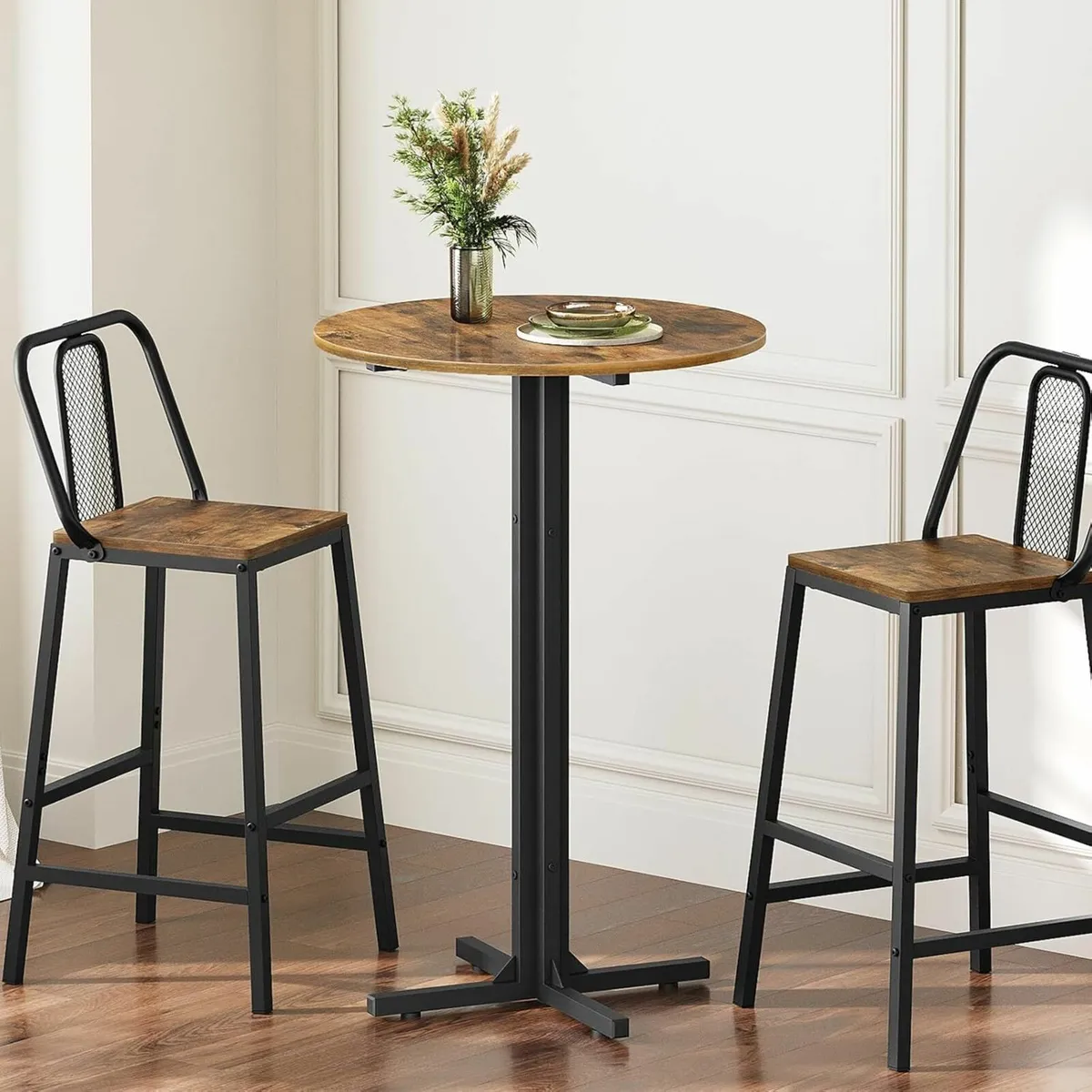 Round Bar Table,Dining Kitchen Pub Bistro Cafe - Image 1