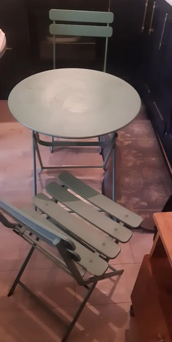 Garden Set Bistro set Table plus 2 chairs - Image 1