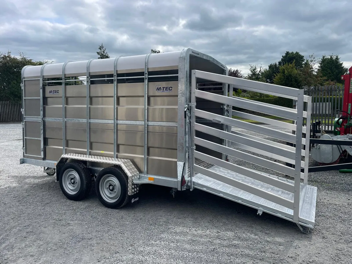 M-Tec Twin Axle 12ft Livestock Trailer - Image 1