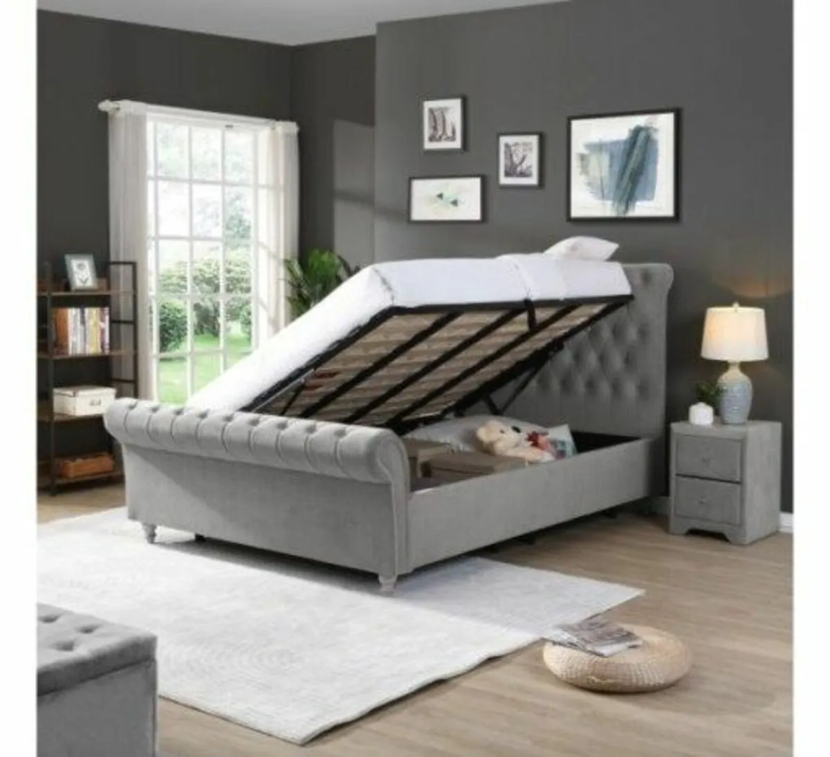 The Kilkenny Silver Side Gas-Lift Bed free deliver - Image 3