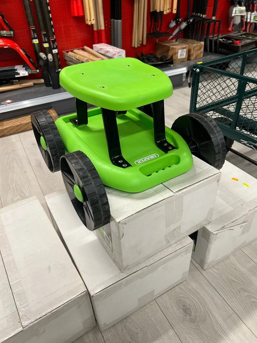 Draper Roller Garden Cart & Seat - Image 1