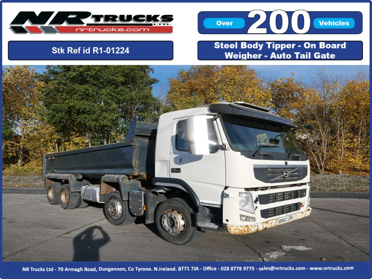 2012 Volvo FM 410 8x4 Steel Tipper Body - Image 1