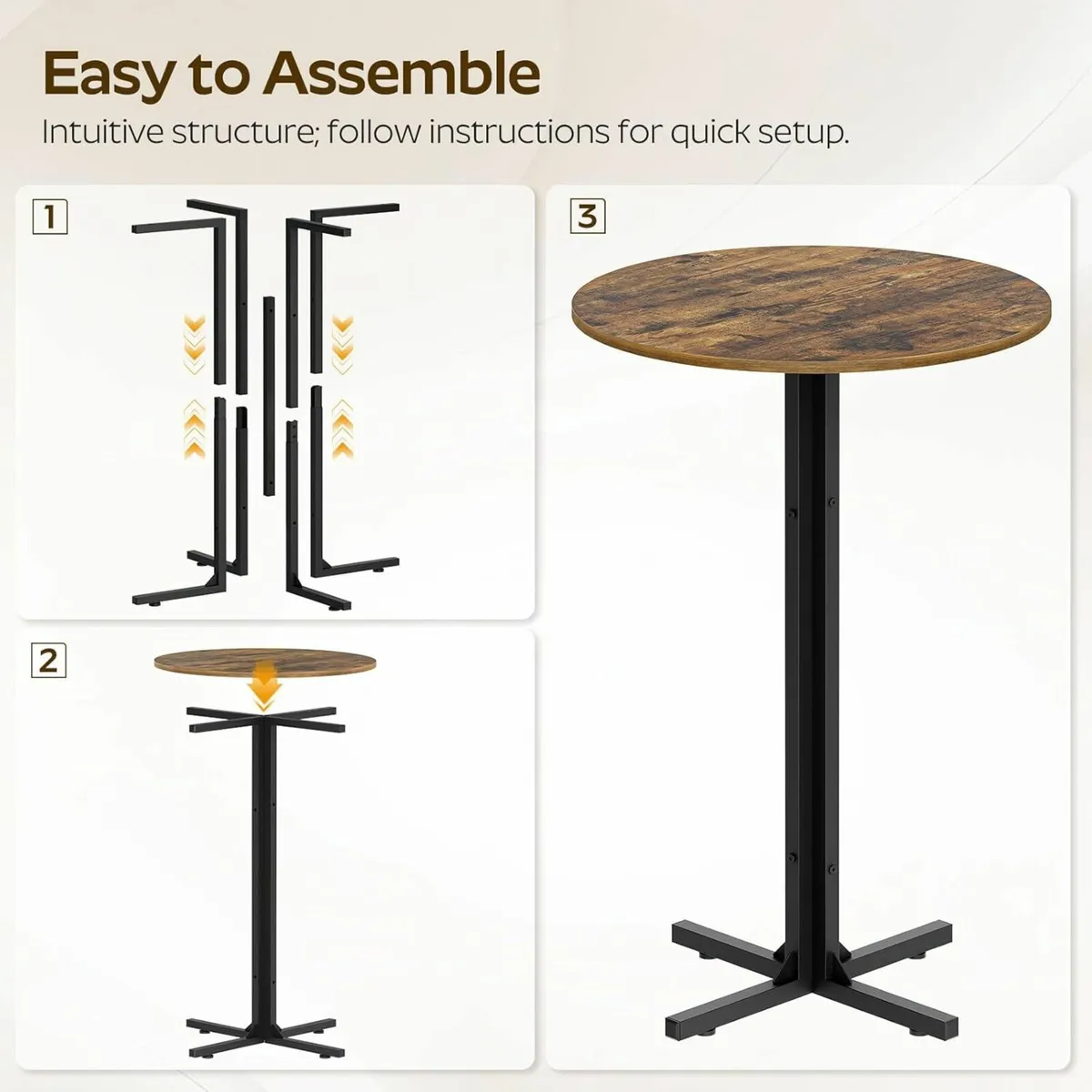 Bar Tables, Set of 2, Dining Pub, Bistro, Cafe - Image 3