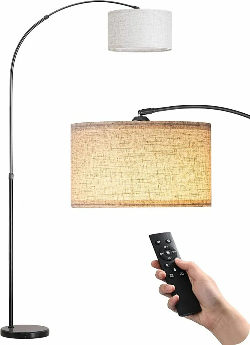 Floor Lamp Arc Standing Lamp Remote Dimmable - Image 1