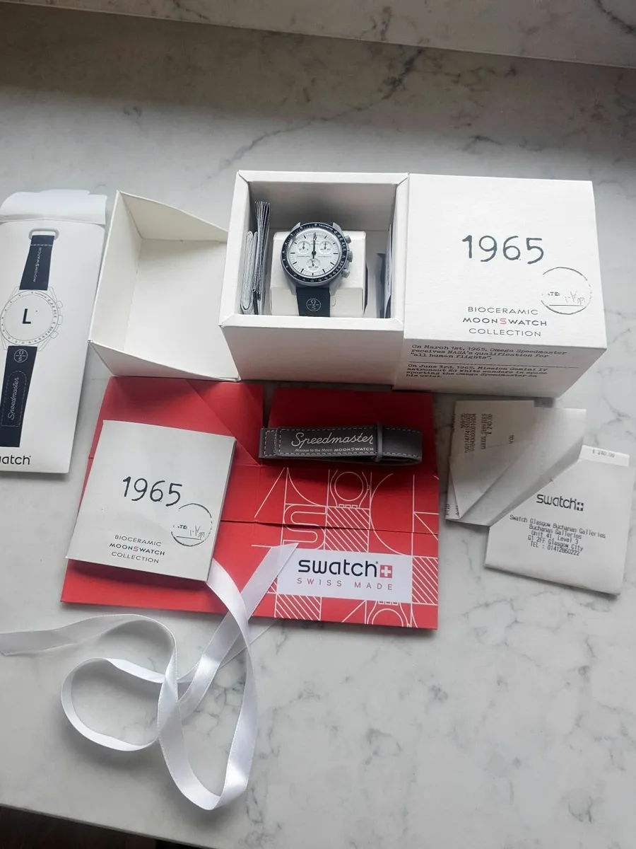 Omega Moonswatch 1965 Full Set & Upgraded Strap. - Image 1