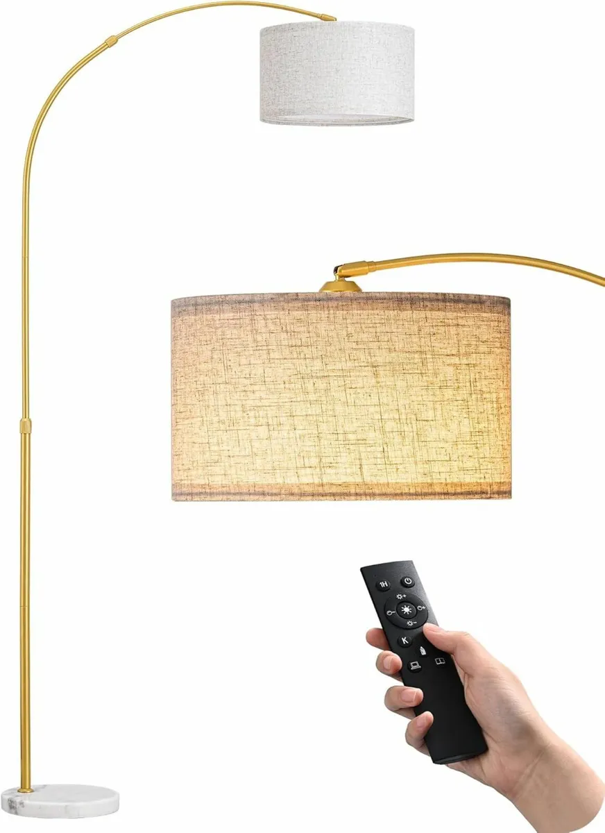 Floor Lamp Glod Standing Lamp Bedroom Dimmable - Image 1