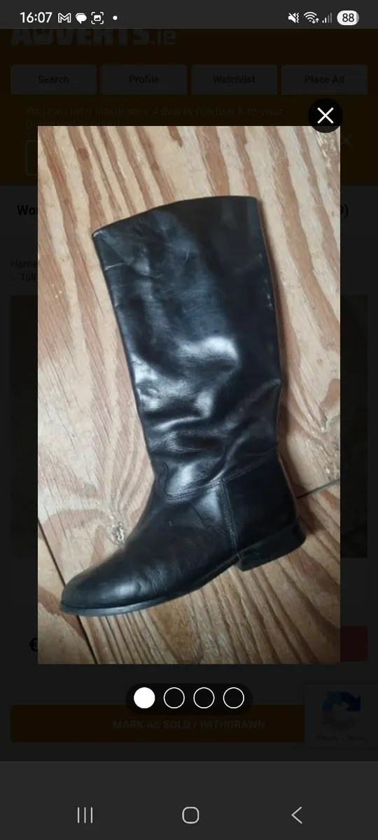 ECCO LEATHER BOOTS SIZE 6 (39) - Image 1