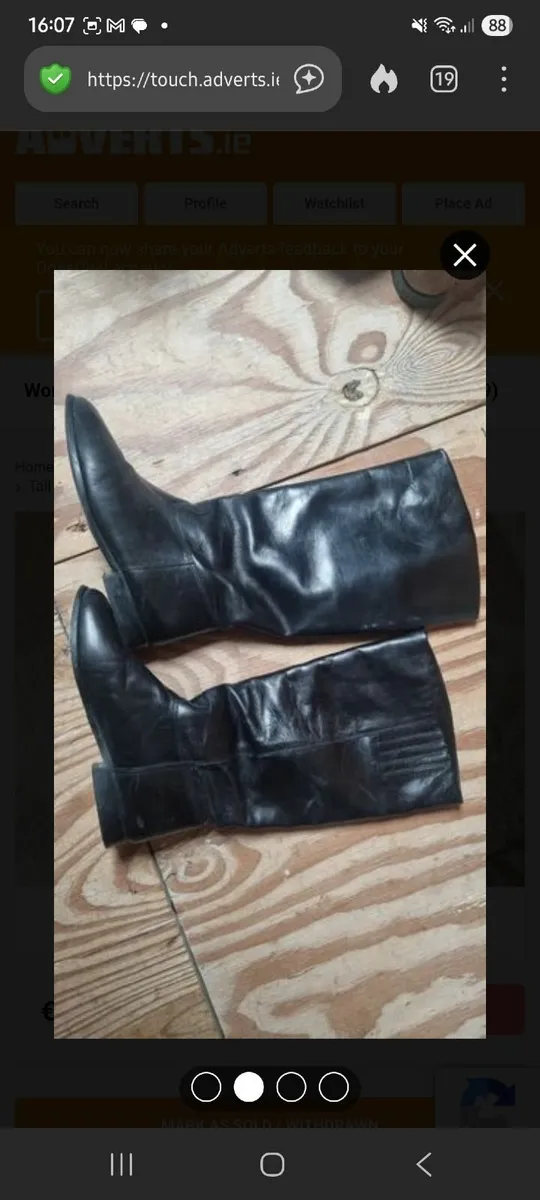 ECCO LEATHER BOOTS SIZE 6 (39) - Image 3