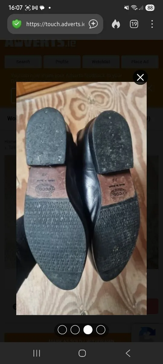 ECCO LEATHER BOOTS SIZE 6 (39) - Image 4