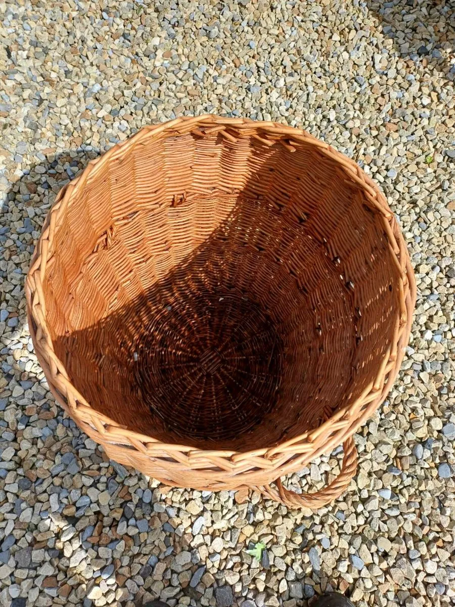 Vintage Wicker Storage Basket - Image 3