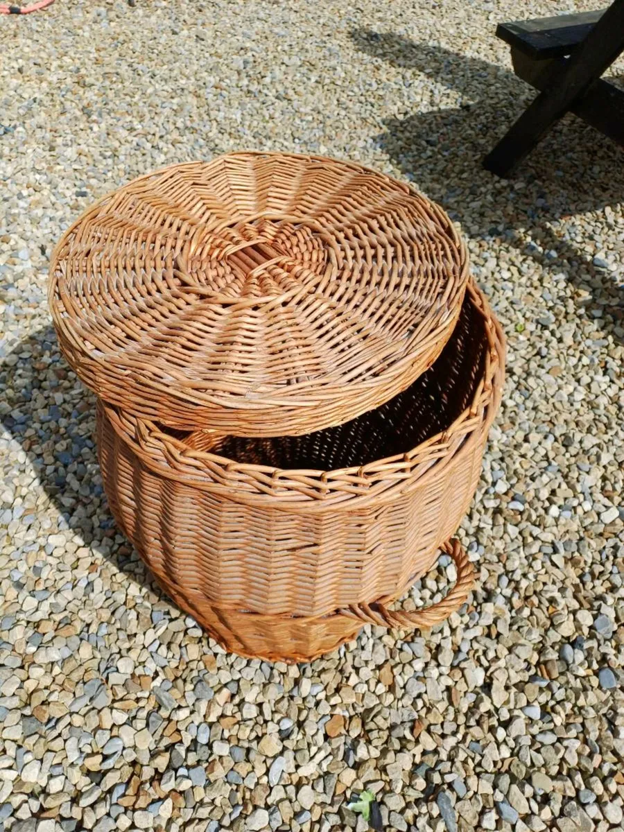 Vintage Wicker Storage Basket - Image 4