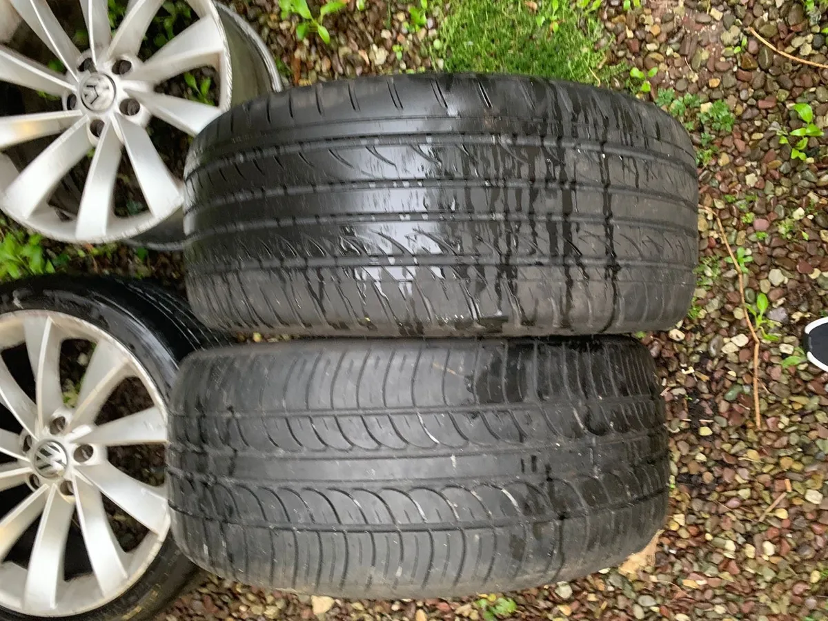 Sirocco wheels for sale with two brand-new tires - Image 2