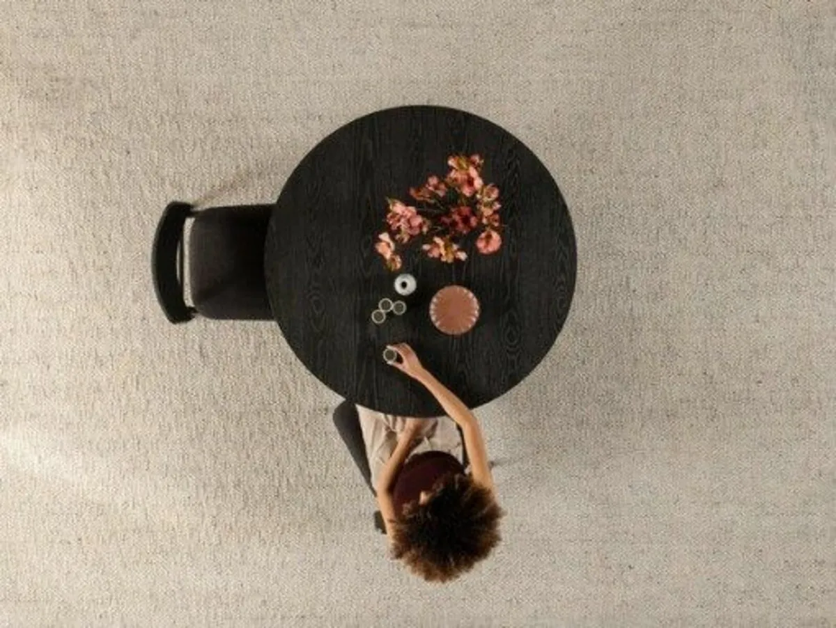 Round Dining Set Smoked Hickory free delivery - Image 2