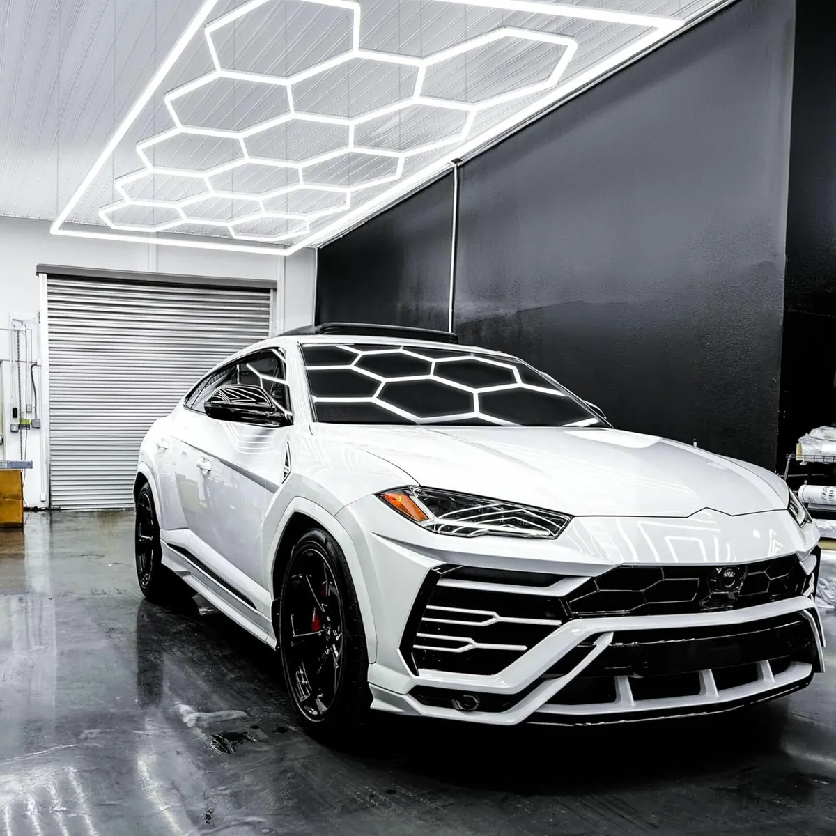 Hexagon LED Lamp 14 Lights & Frame ,Free Delivery - Image 1