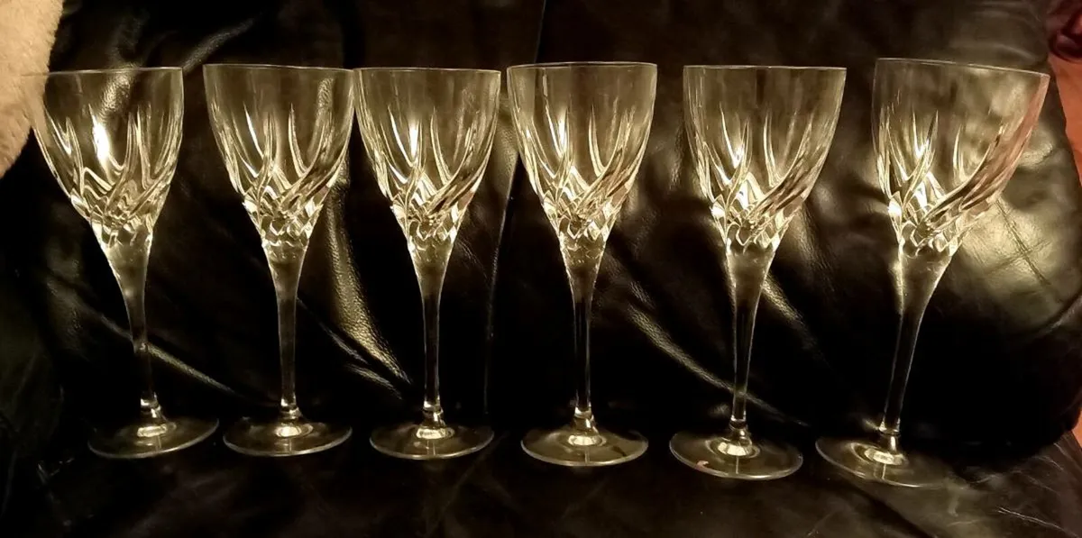 Six Wedgewood Wine Glasses - Image 1
