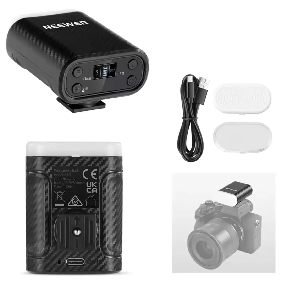 Camera flash with Hot Shoe