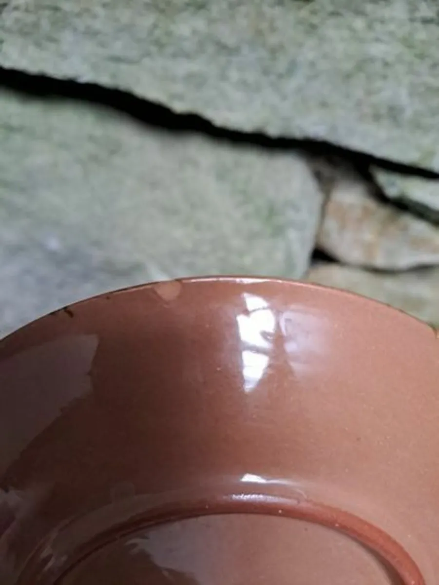 Brown and beige teacup and saucer - Image 4