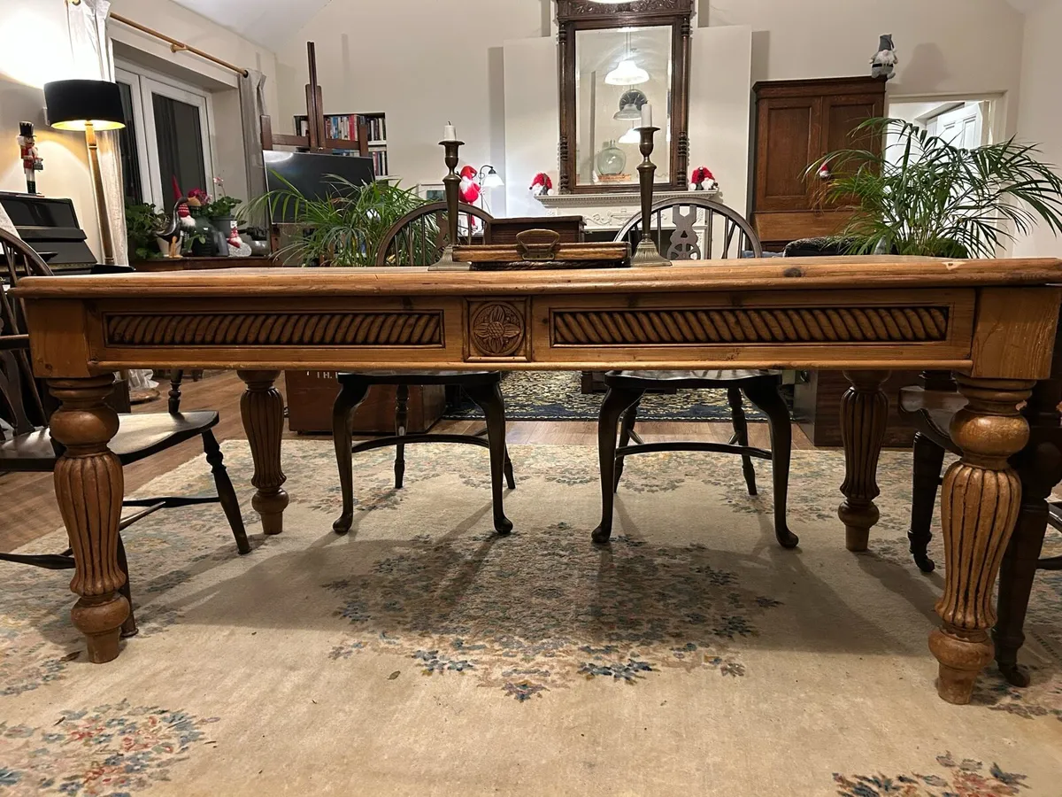 Victorian Pine Dining Table - Image 1
