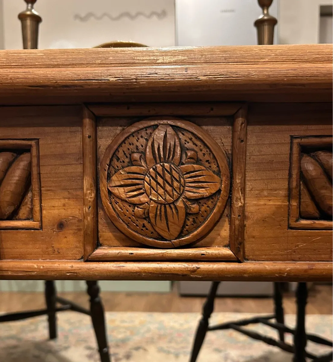Victorian Pine Dining Table - Image 3