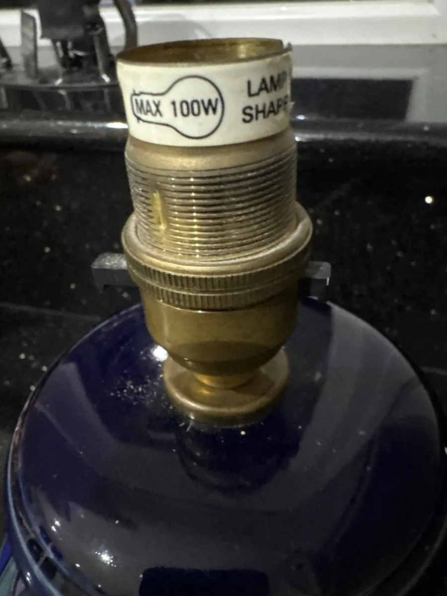 Large Denby pottery table lamp base - Image 2