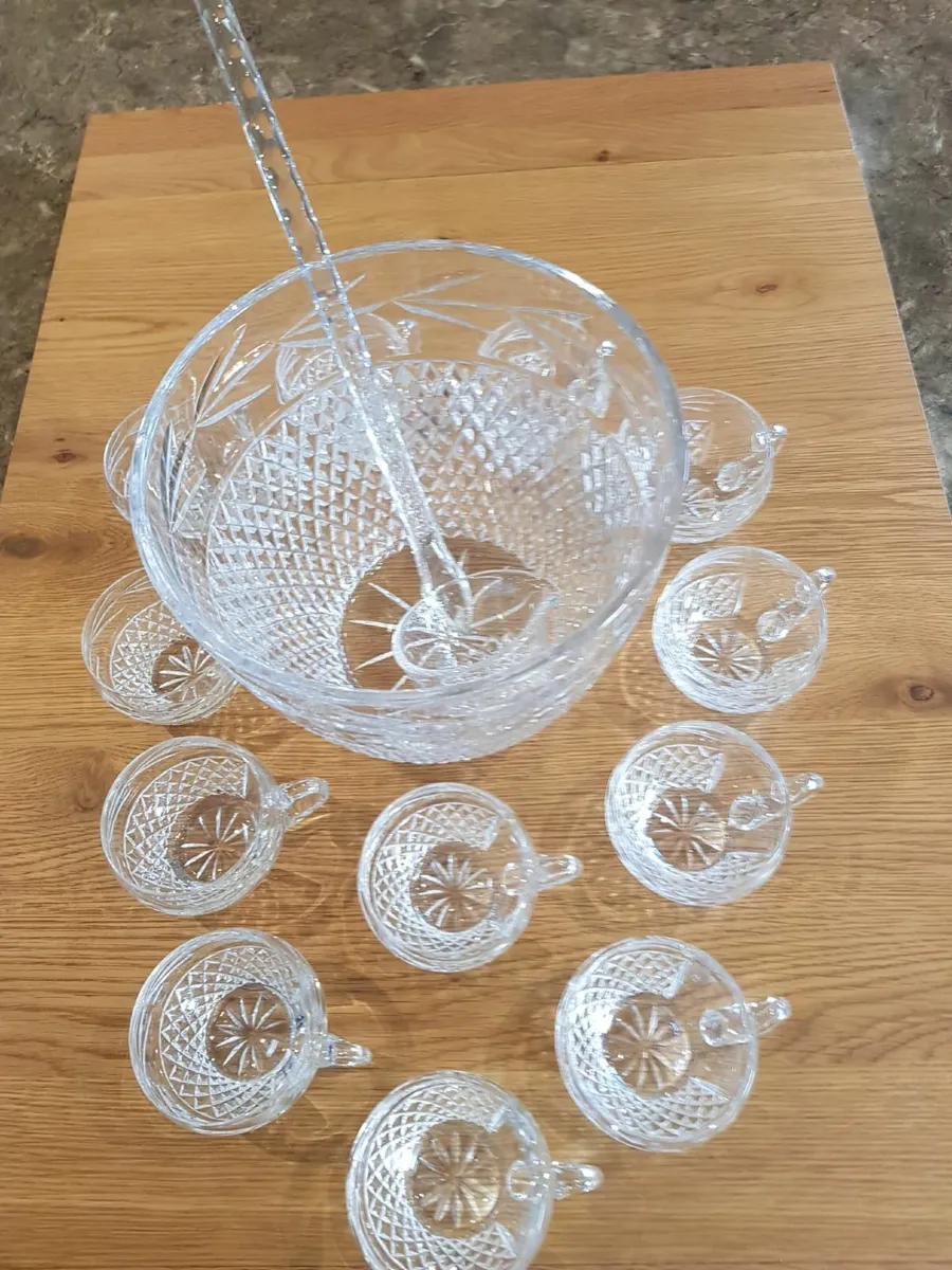 Galway crystal punchbowl set - Image 2