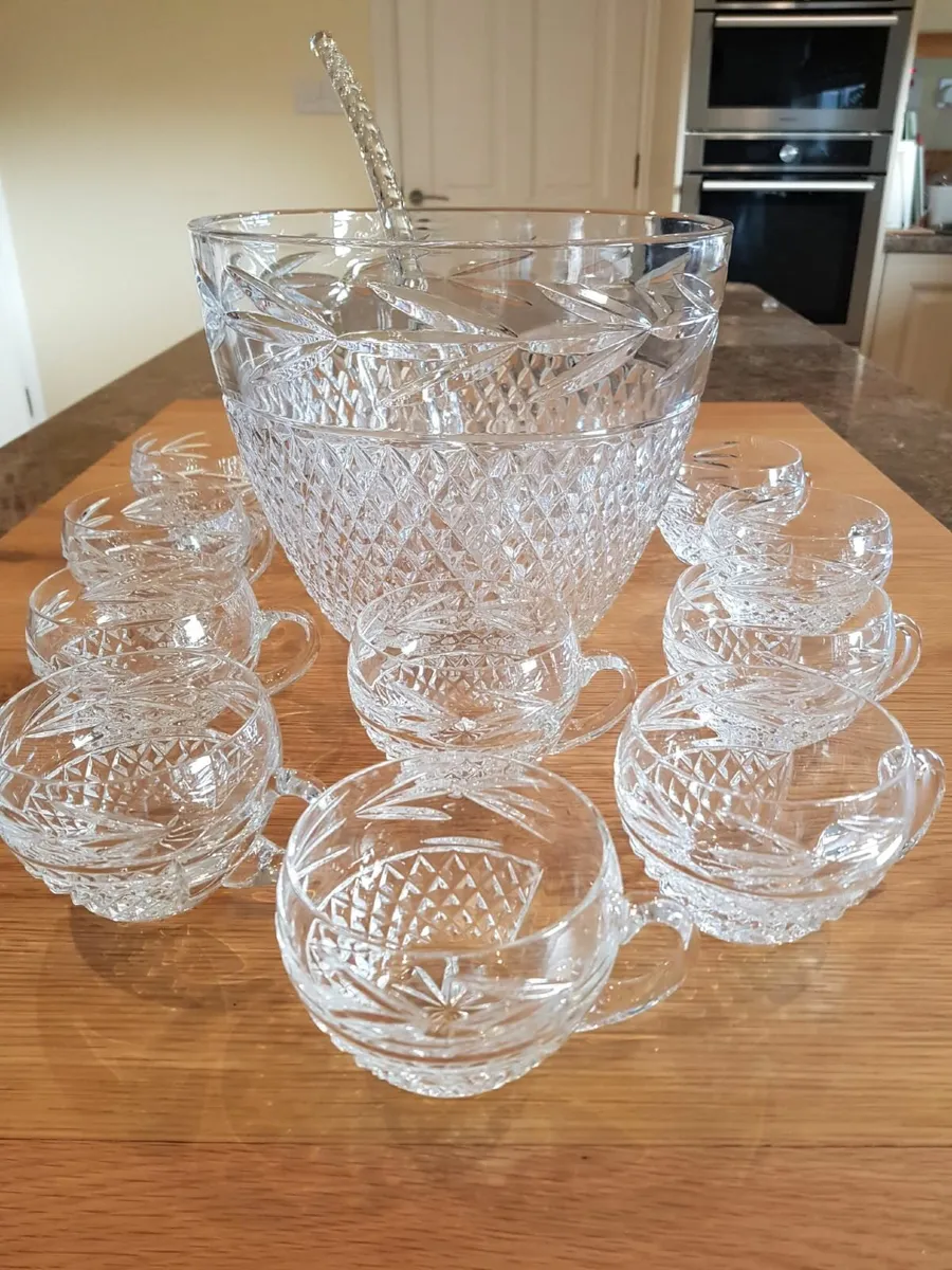 Galway crystal punchbowl set - Image 4