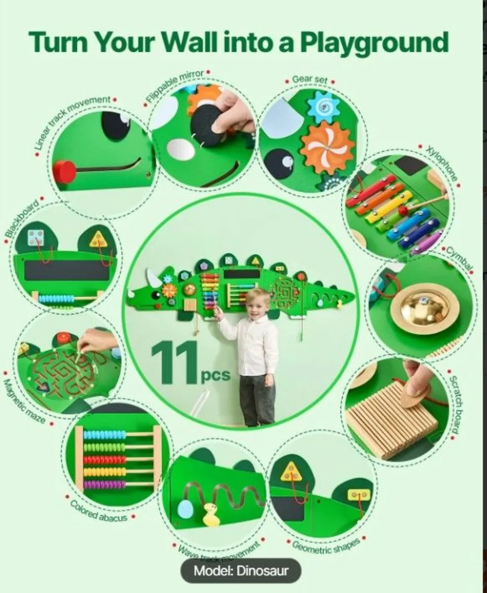 Montessori Wall Busy Board Sensory Activity Panel - Image 2