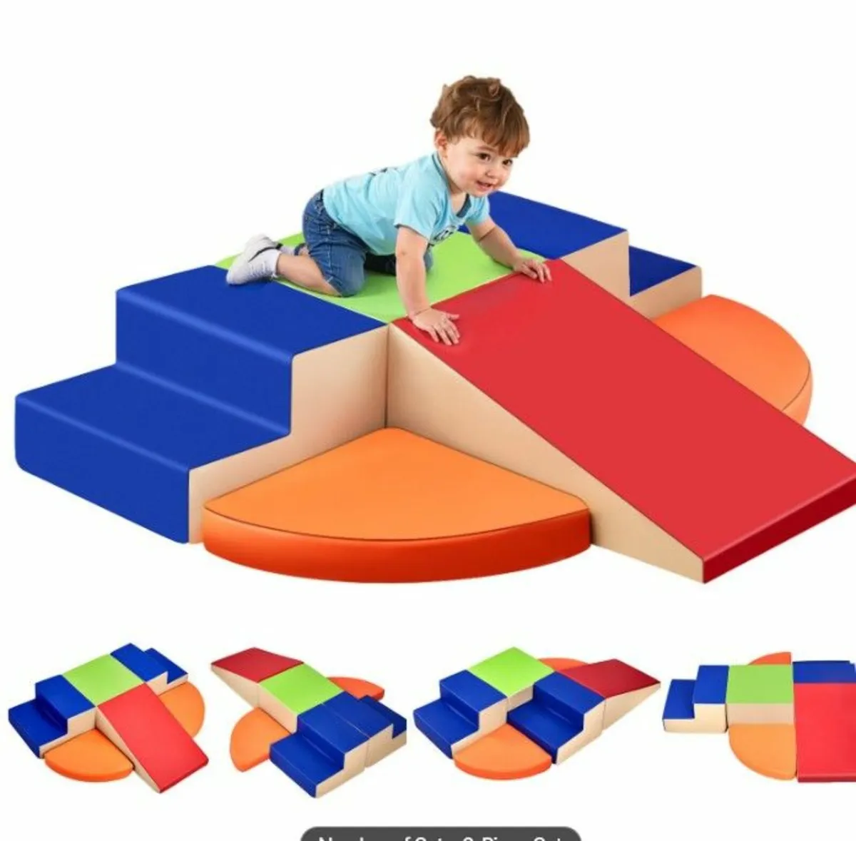 6-Piece Foam Climbing Set Montessori Soft Play Blo - Image 1