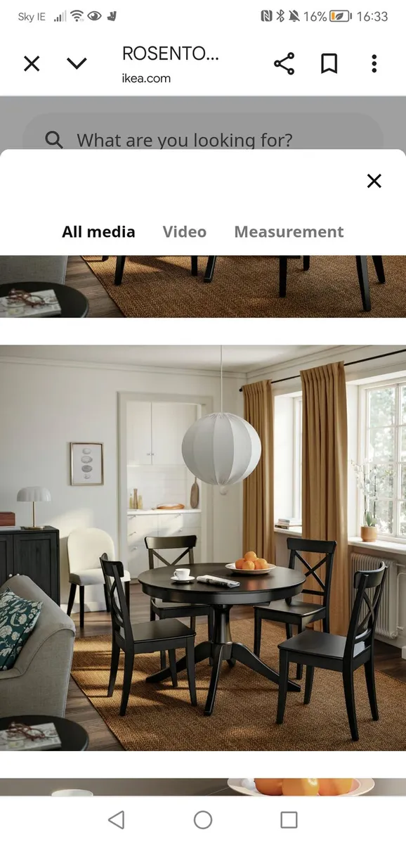 Brand new still boxed ikea dining table black - Image 1