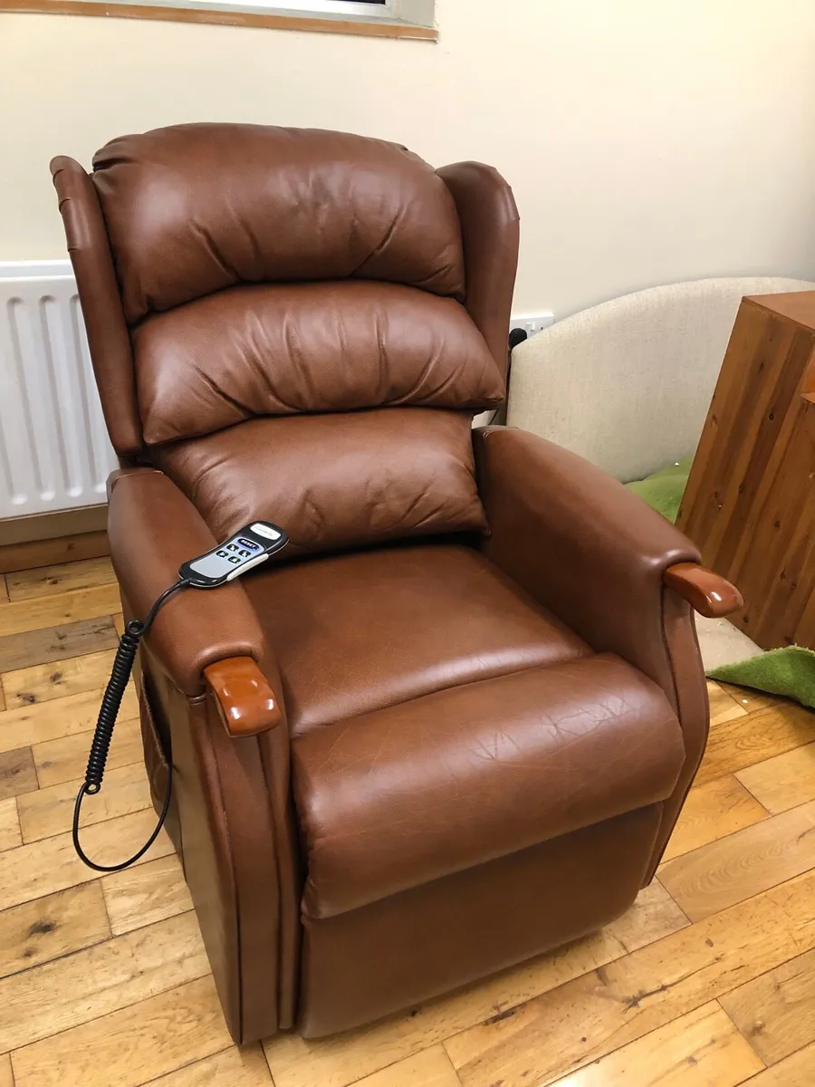 Celebrity Leather Dual Motor Rise Recline Chair - Image 2