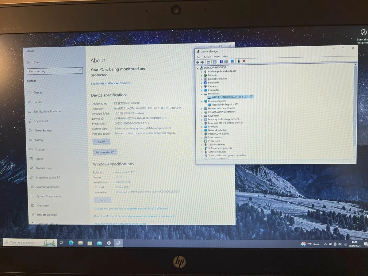 HP 14″ 1080p i7 16gb 512ssd Win 11 Office+ 2024 - Image 3