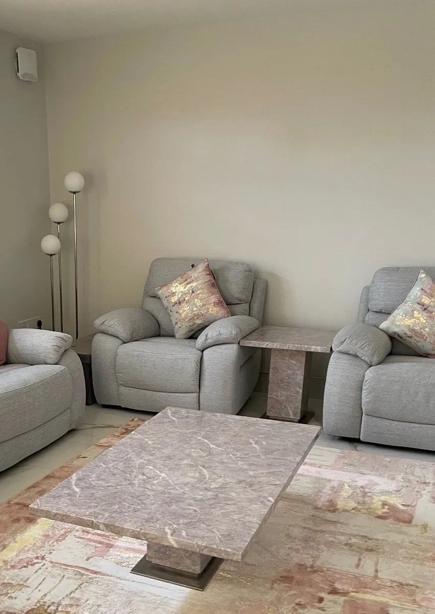 Harvey Norman marble coffee and side table - Image 1