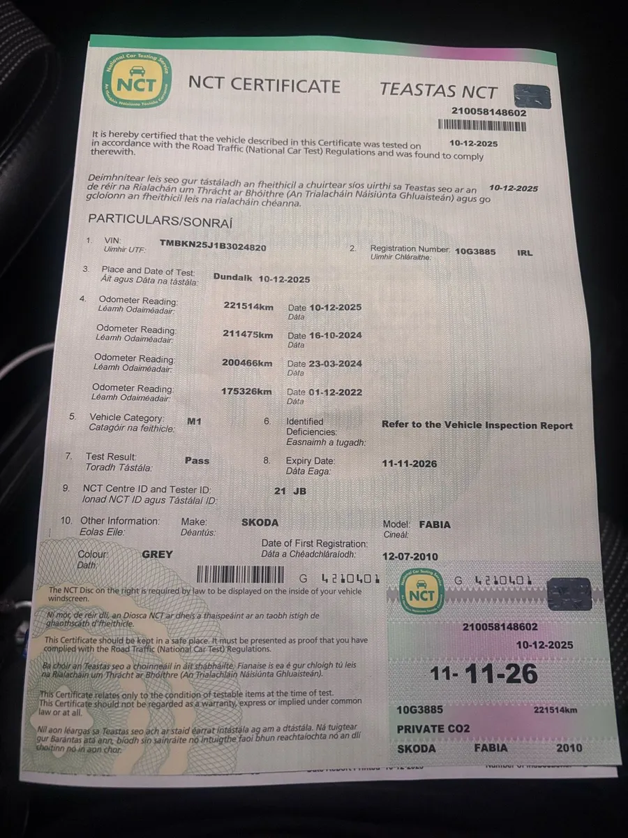 Automatic Skoda Fabia 1.2 New nct 11/26 - Image 3