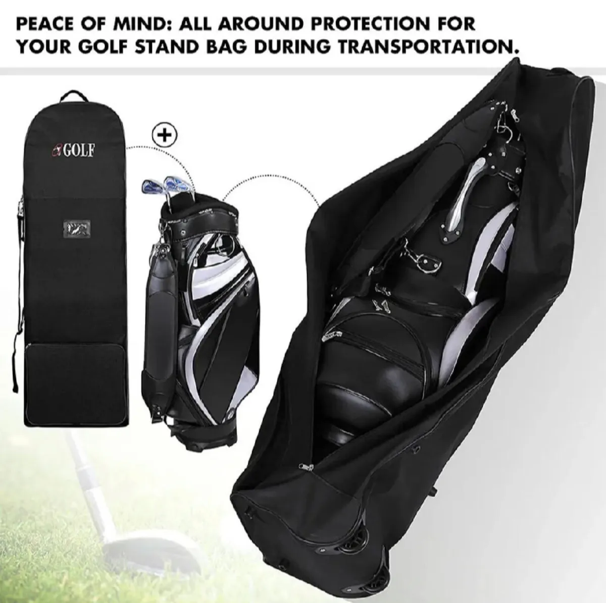 NEW Golf Bag Flight Travel Case Foldable Cover - Image 1