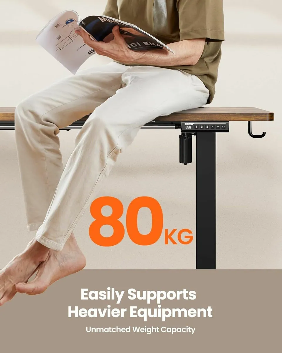 Electric Standing Desk Adjustable 120 x 60cm - Image 2