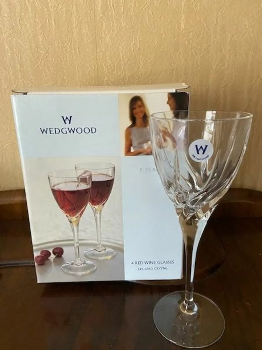 NEW Set of Wedgewood 24% Lead Crystal Wine Glasses - Image 1