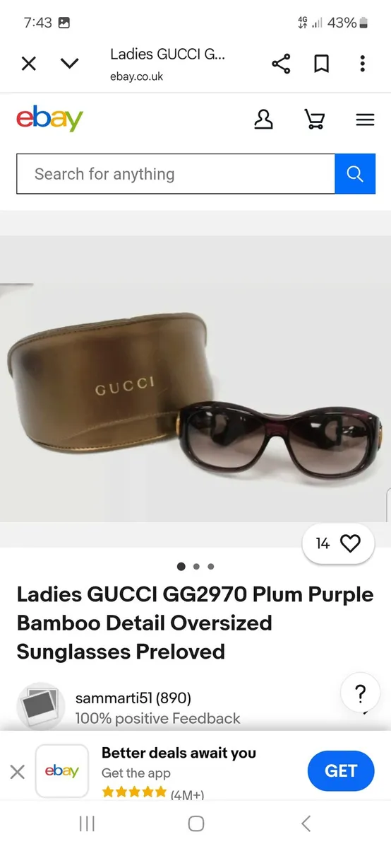 Gucci ladies sunglasses - Image 1