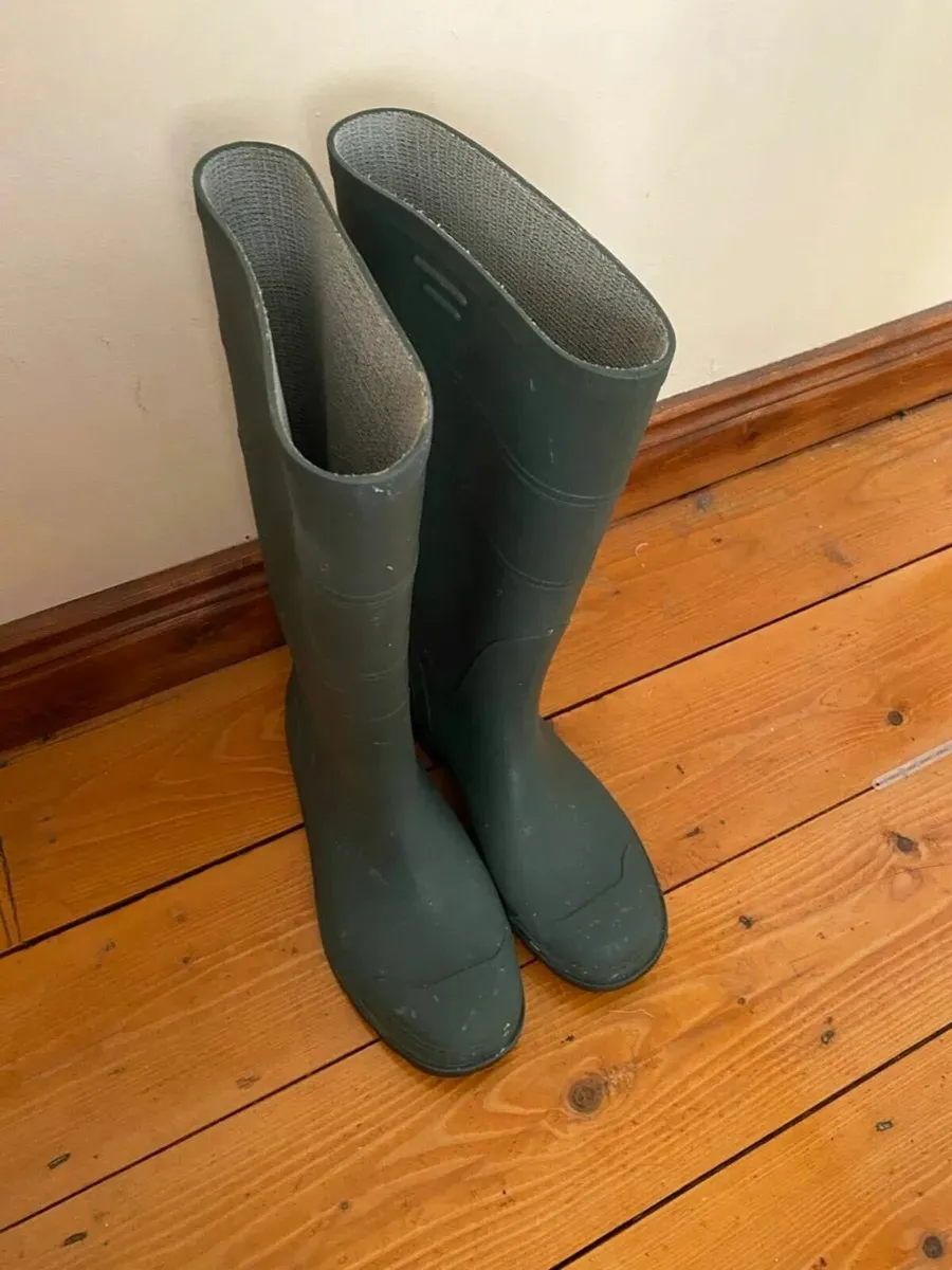 Green Wellington Boots Size 40 / 7, Worn Once Only - Image 1