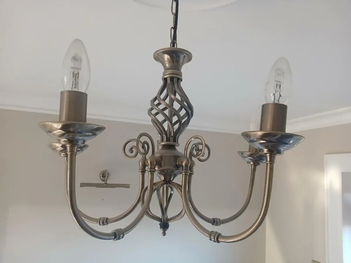 Bronze ceiling lights x 2 - Image 1