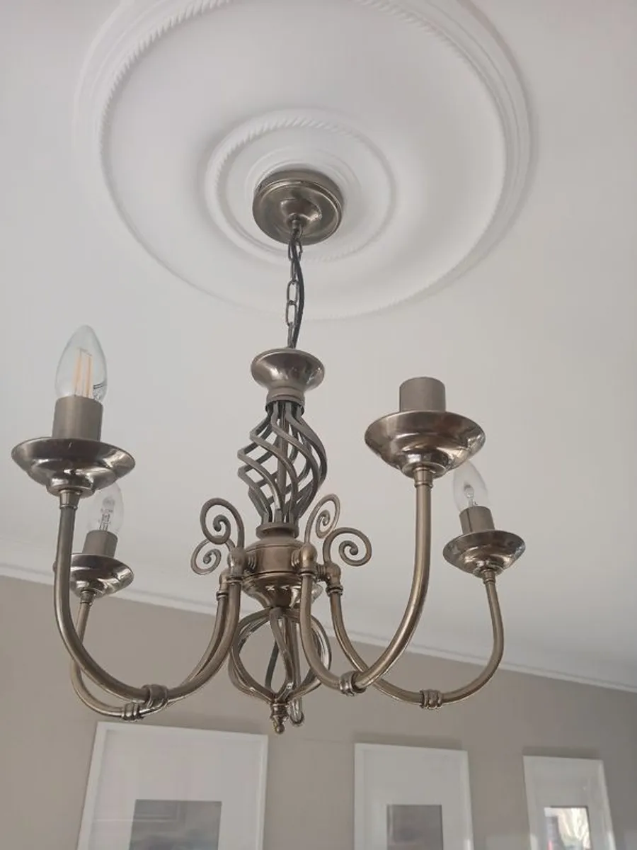 Bronze ceiling lights x 2 - Image 2
