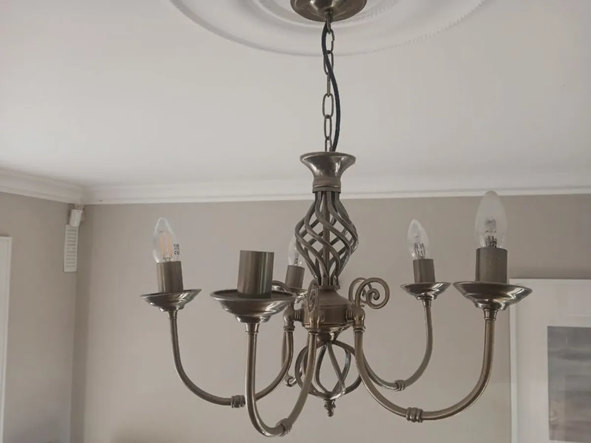 Bronze ceiling lights x 2 - Image 3