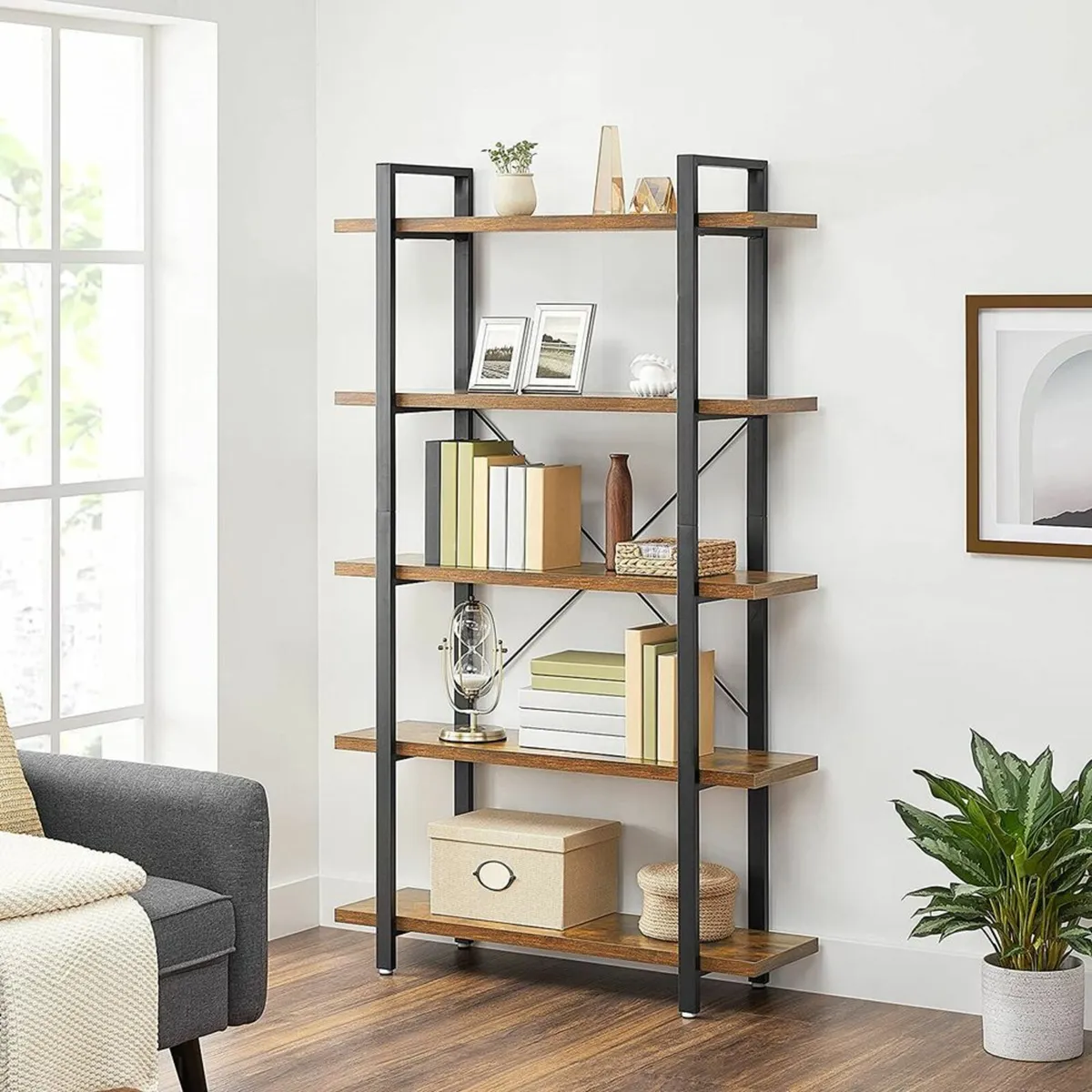 New 5-Layer Industrial Stable Bookcase -FREE P&P - Image 1