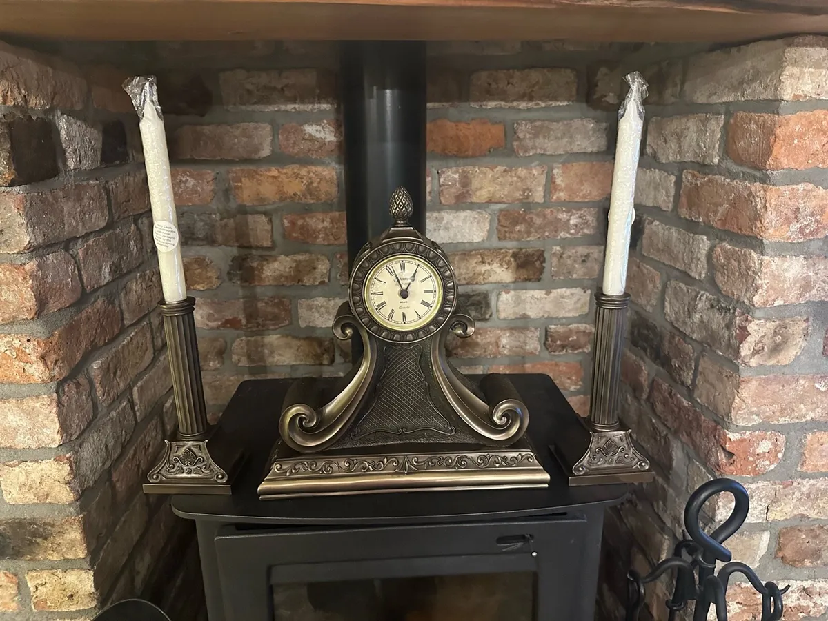 Genesis Clock and candle stick holder - Image 1
